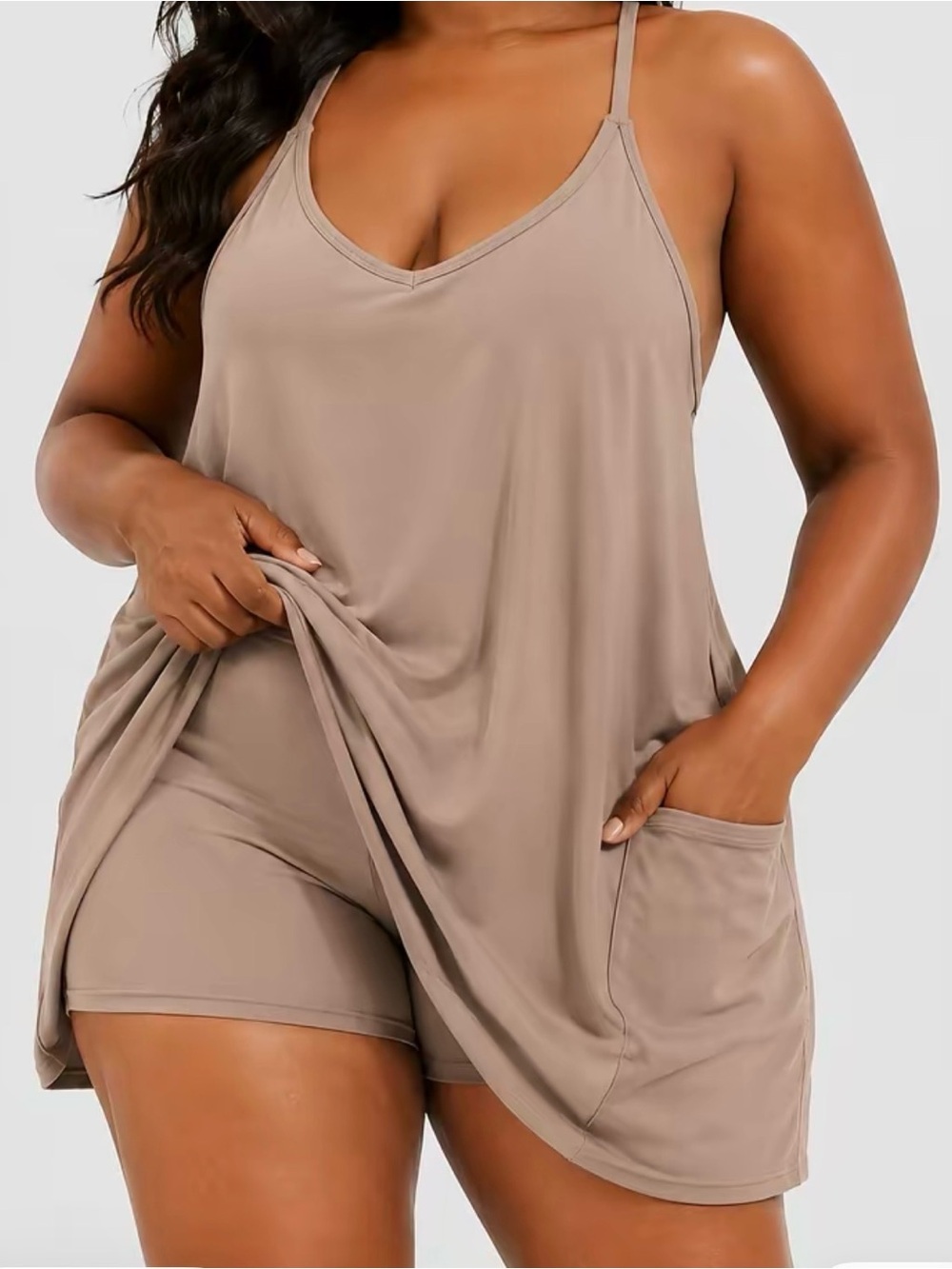 Women's Sleeveless Mini Dress w/built in shorts